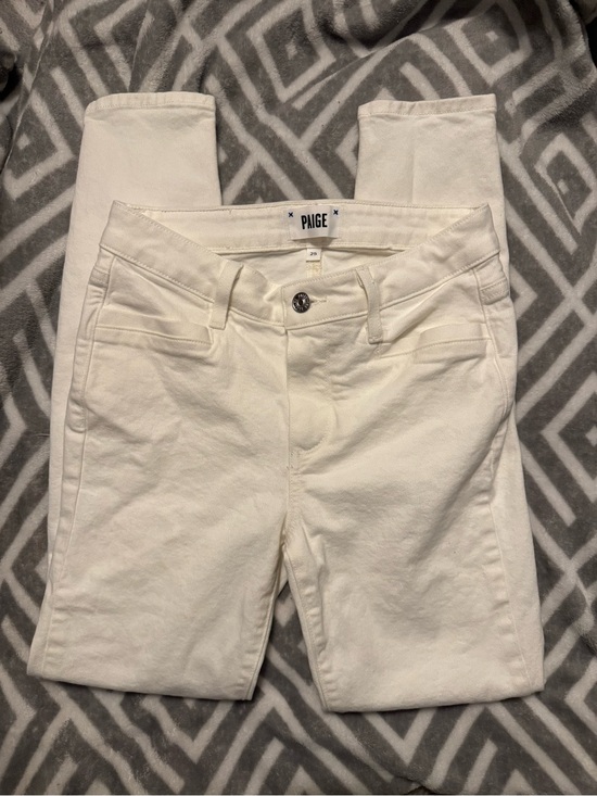 PAIGE Pants - PAIGE Cream Skinny Jeans